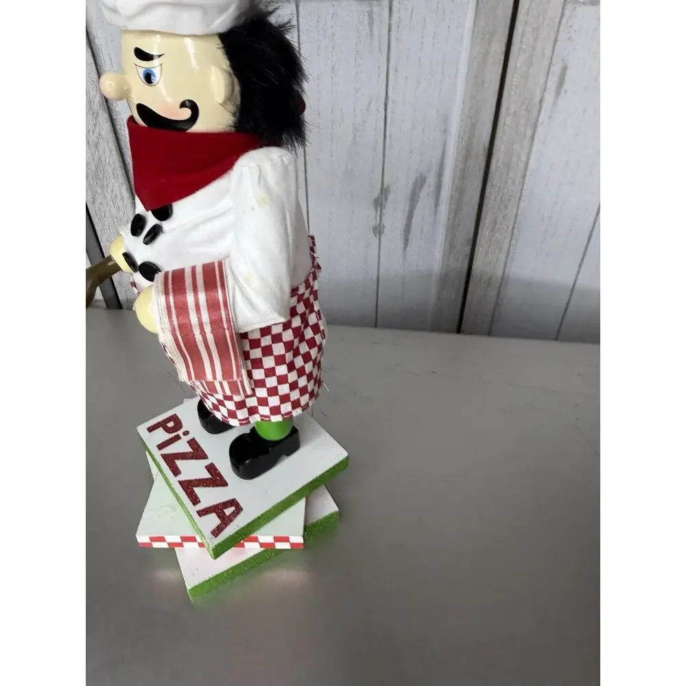 Vintage Pizza Man Tall Wooden Nutcracker Pier One Imports 2015